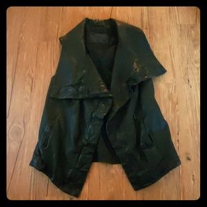 All Saints leather vest